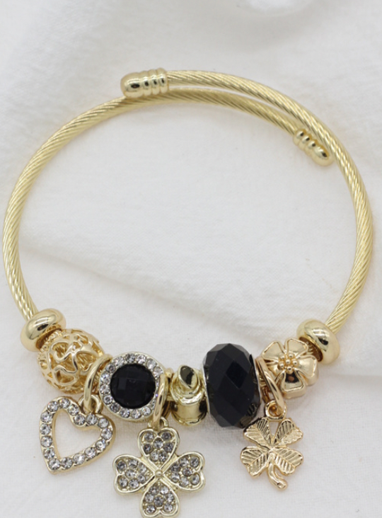 Bracelet breloque DORE EDEN NOIR