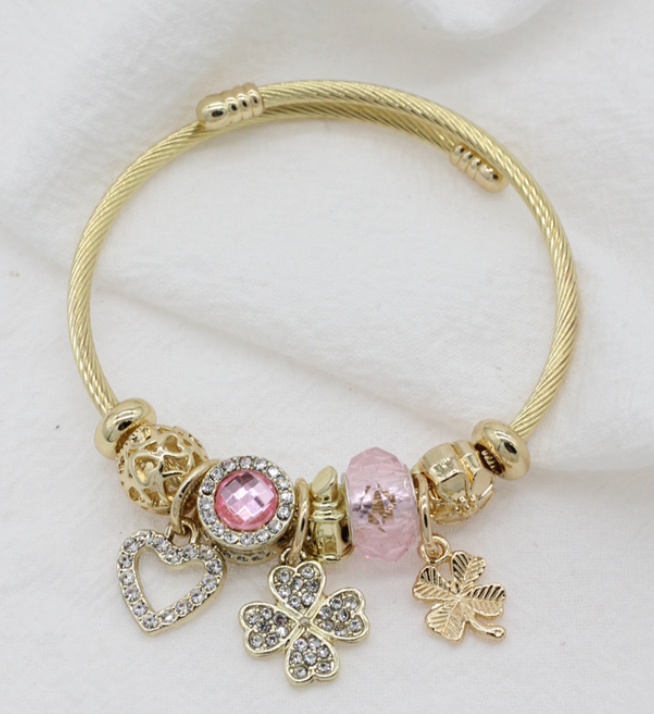 Bracelet breloque DORE EDEN ROSE