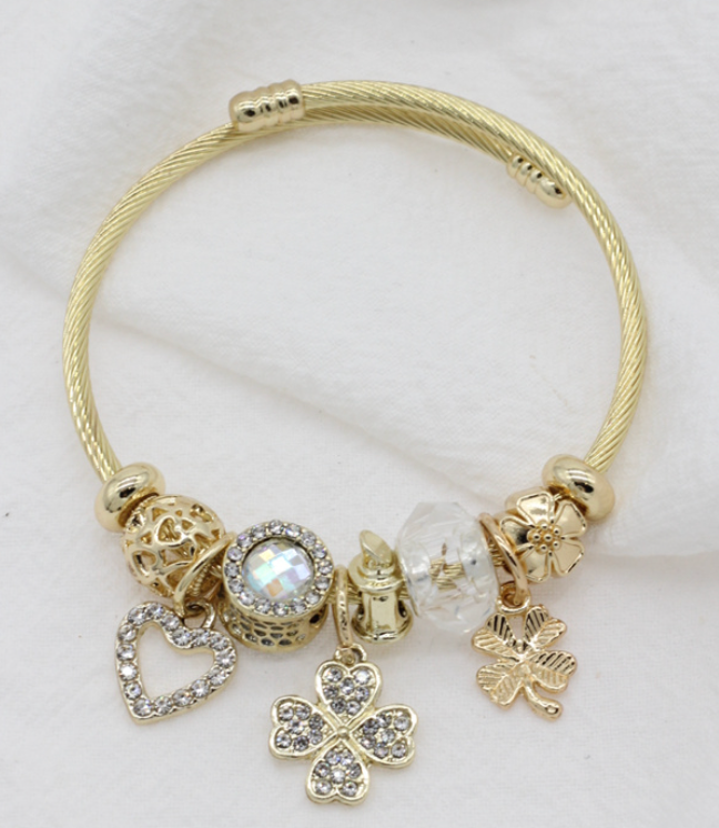 Bracelet breloque DORE EDEN BLANC