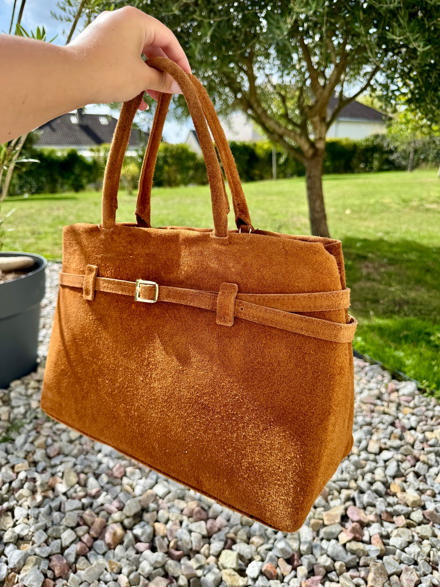 Sac cuir CAMEL CLARA