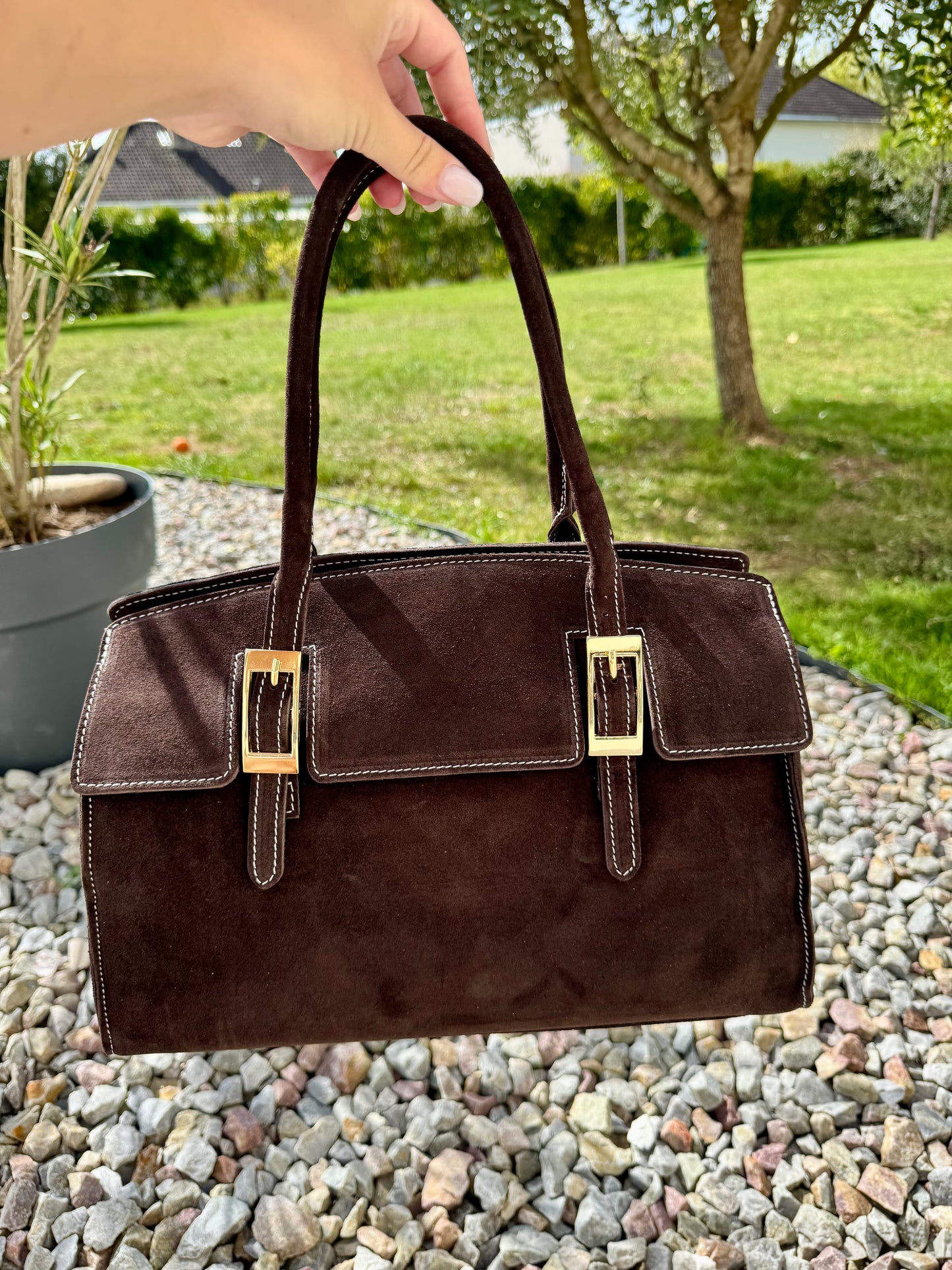 Sac cuir MARRON LENA