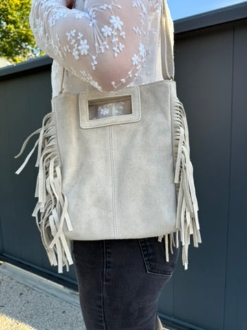 Sac en cuir daim BEIGE NINA