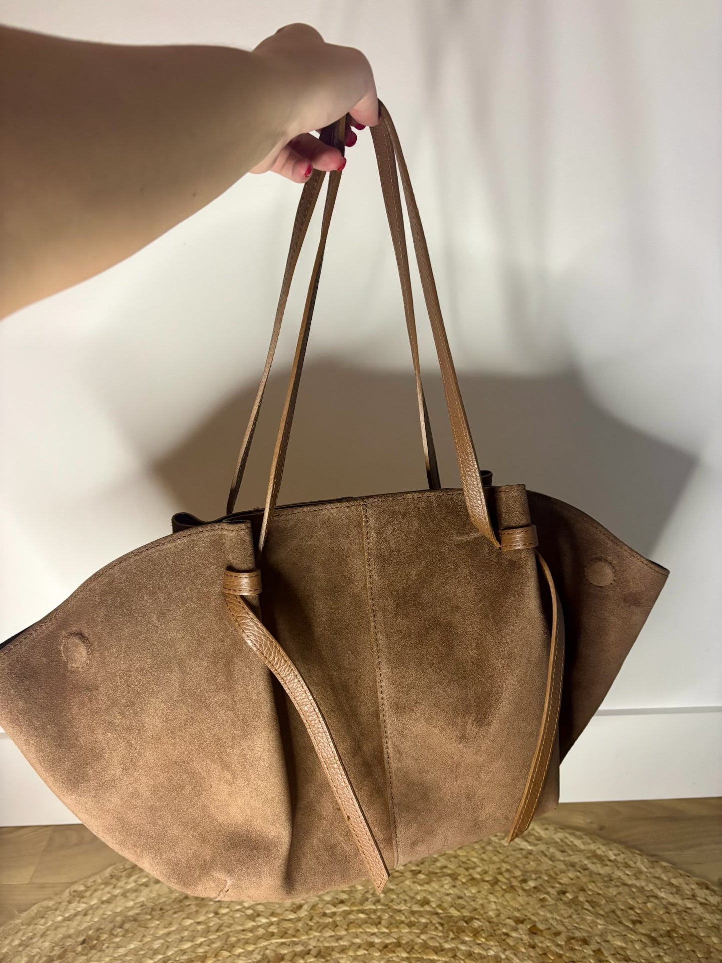 Grand sac en cuir MARRON CARLA